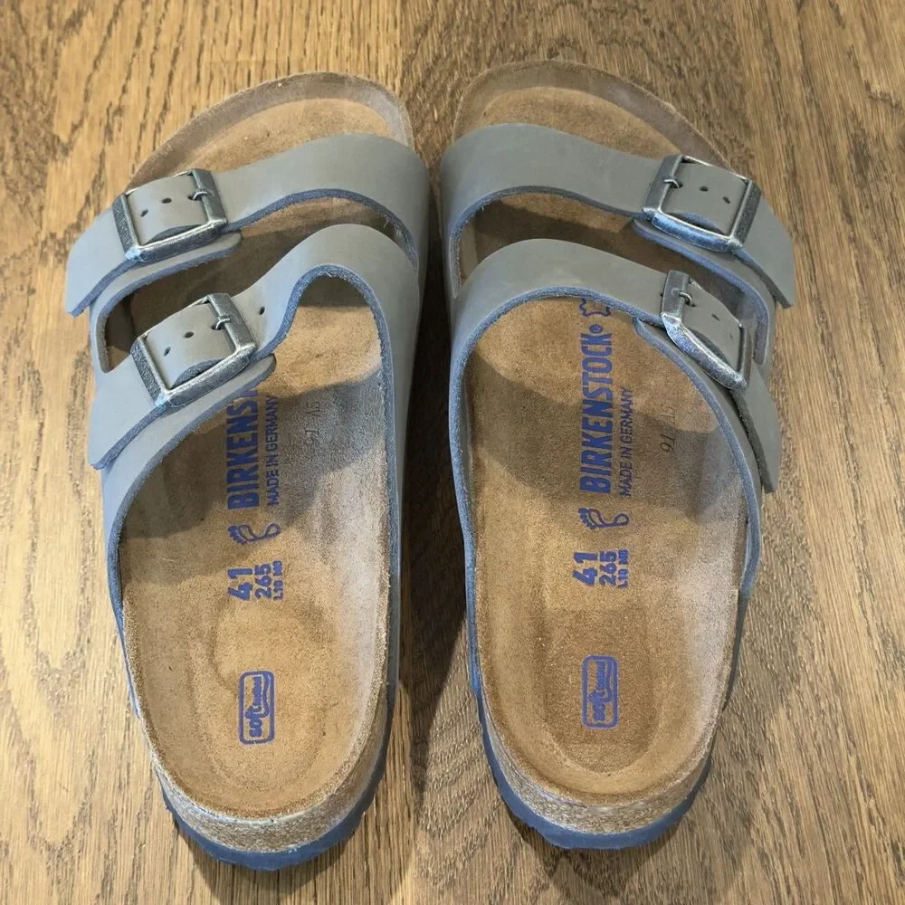 Birkenstock Arizona Birko Flor US Sz Men's 8/Women's 10 EUR 41 Basalt Gray